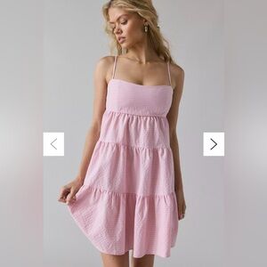 Urban Outfitters - Pink Gingham Baby Doll Dress
